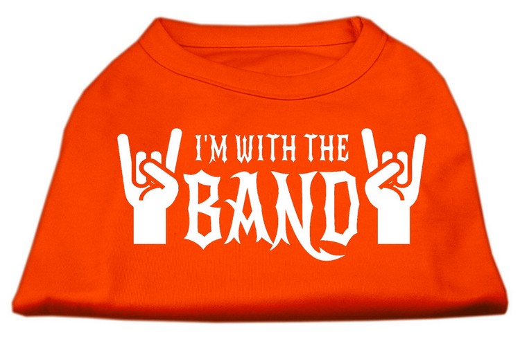 With the Band Screen Print Shirt Orange Sm